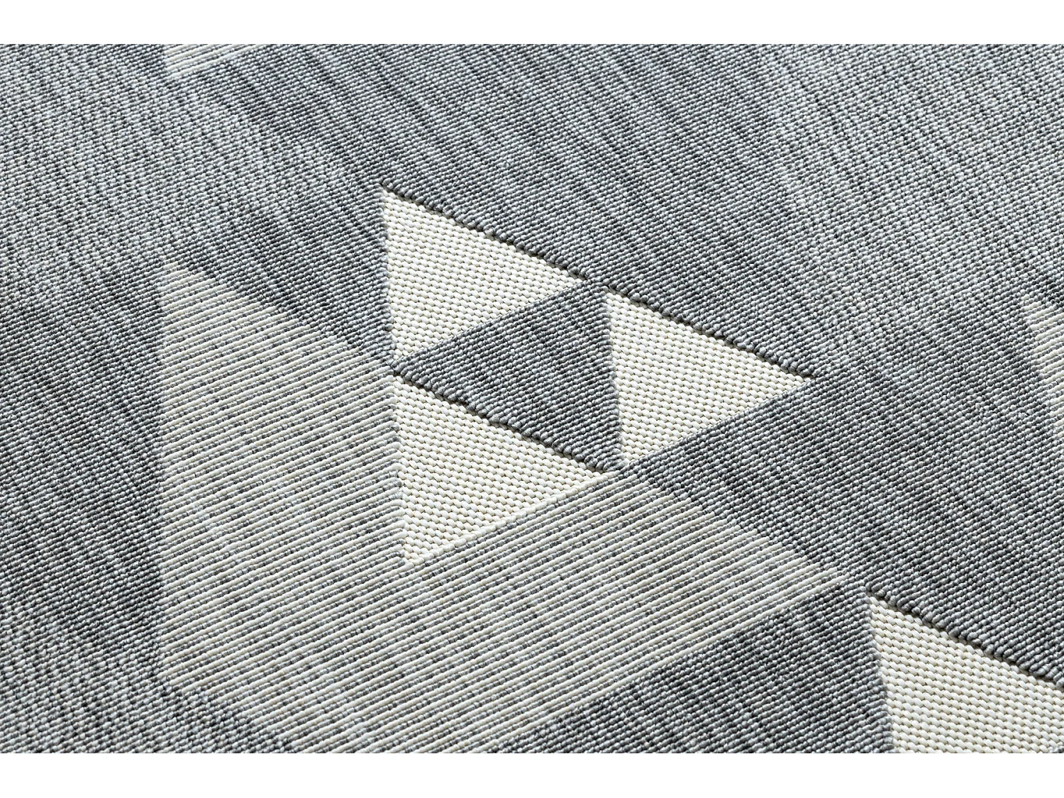 Tapis SPRING 20409332 triangles, à cordes, à boucles - gris 80x150 cm