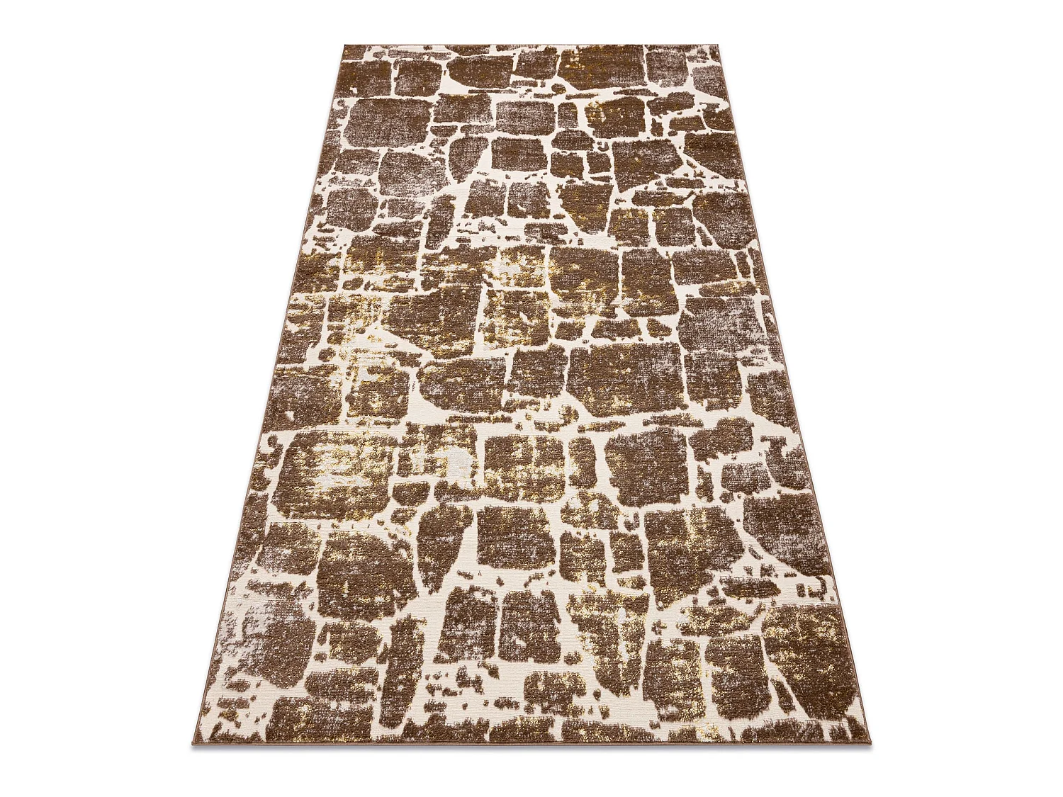 Tapijt MEFE modern 6184 Straatstenen , - Structureel, twee poolhoogte  120x170 cm