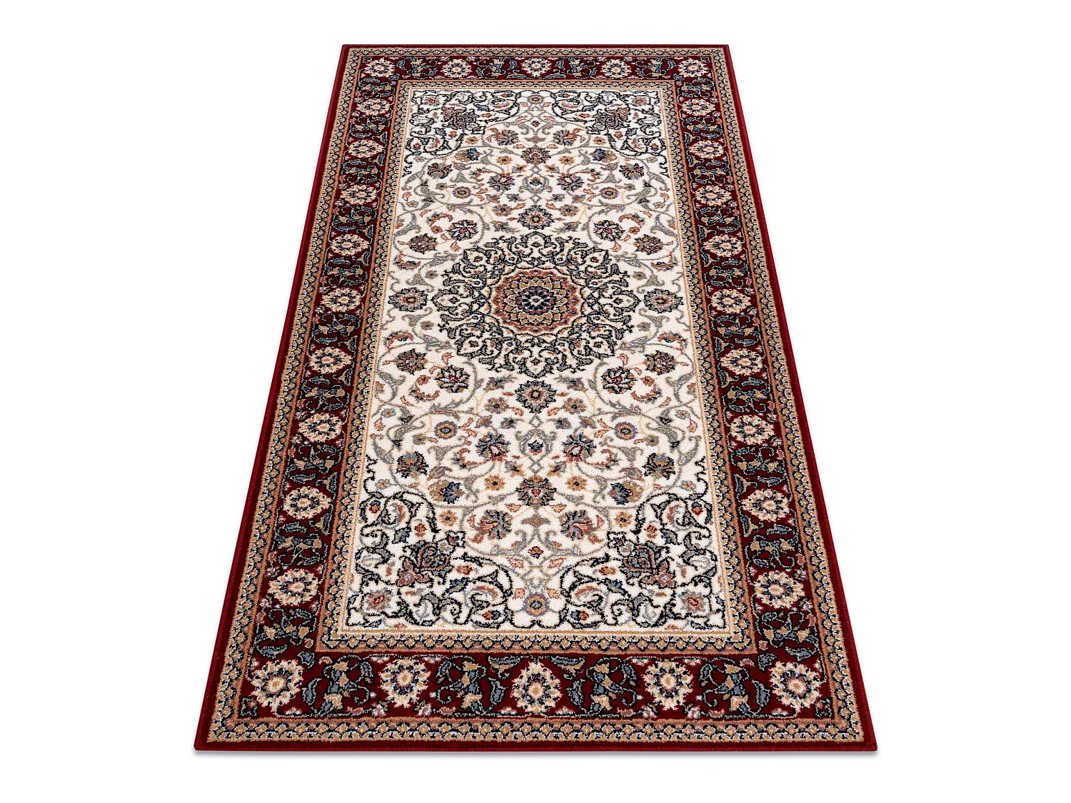 Tapijt NAIN Ornament, frame 6635/51036 beige / kastanjebruin 120x170 cm