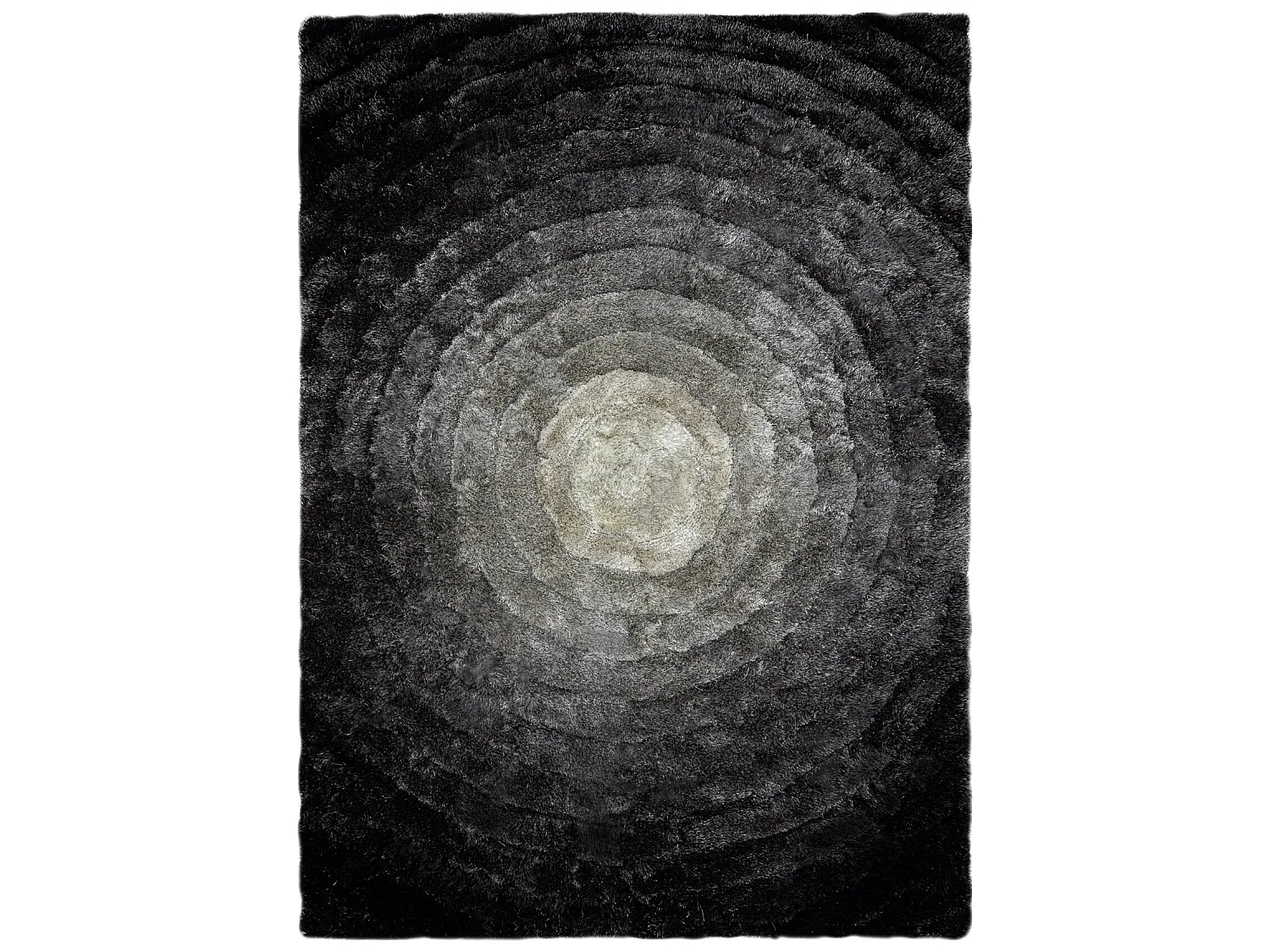 Tapijt shaggy FLIM 008-B2 modern, Wielen cirkels - Structureel, grijs 80x150 cm