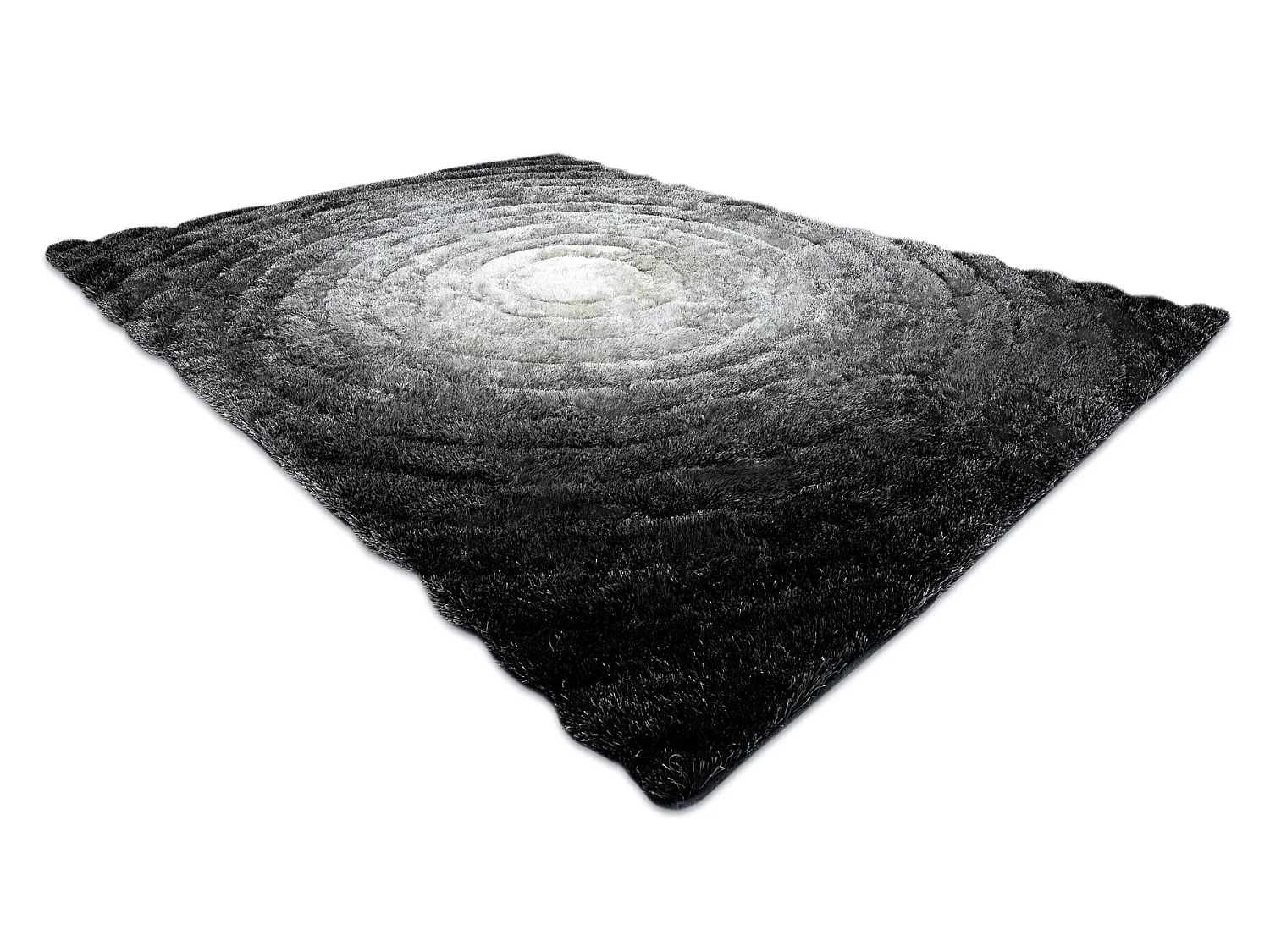 Tapijt shaggy FLIM 008-B2 modern, Wielen cirkels - Structureel, grijs 80x150 cm