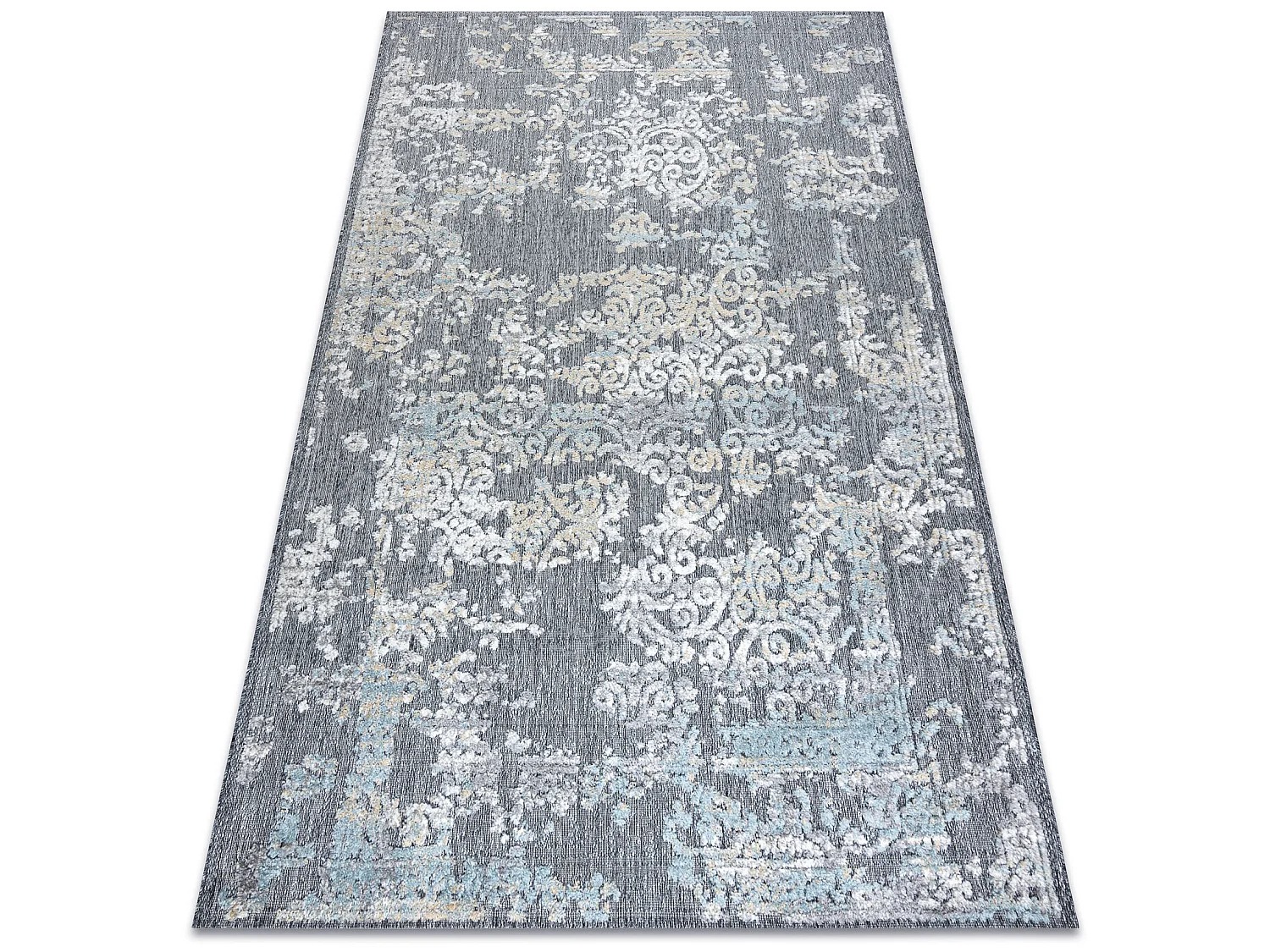 Tapijt Structureel SOLE D'3812 Ornament Plat geweven, twee poolhoogte, 140x190 cm