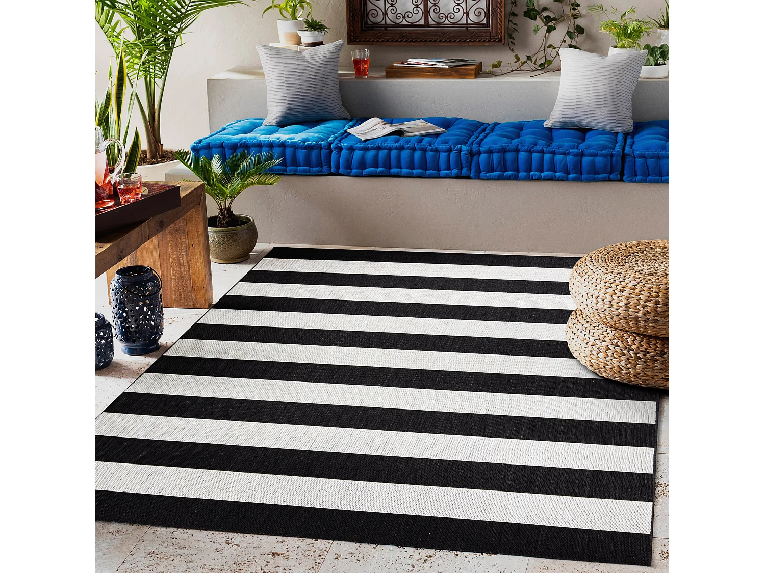 Sisal tapijt SISAL FLAT 48644/690 STREPEN 140x200 cm