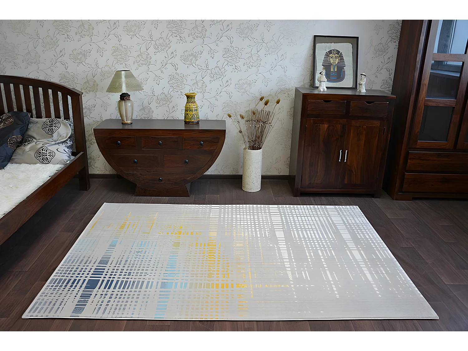 Tapis SCANDI 18216/051 - RAYURES À CARREAUX 160x230 cm