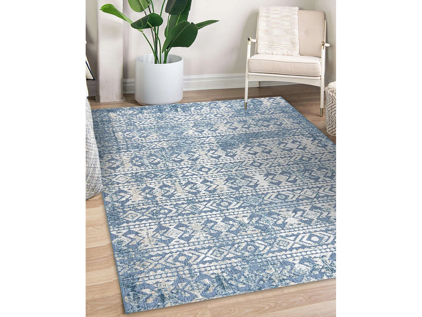 Tapijt Structureel SOLE D3732 Azteeks, diamanten Plat geweven, twee po 140x190 cm