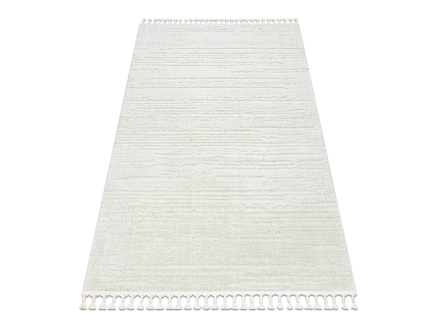 Tapijt SEVILLA AC53B strips , prążki wit Kwastjes berbery Marokkaans 120x170 cm