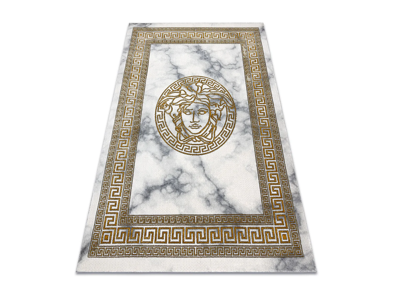 Tapijt EMERALD exclusief 1011 glamour, kwal grieks kader room / goud 80x150 cm