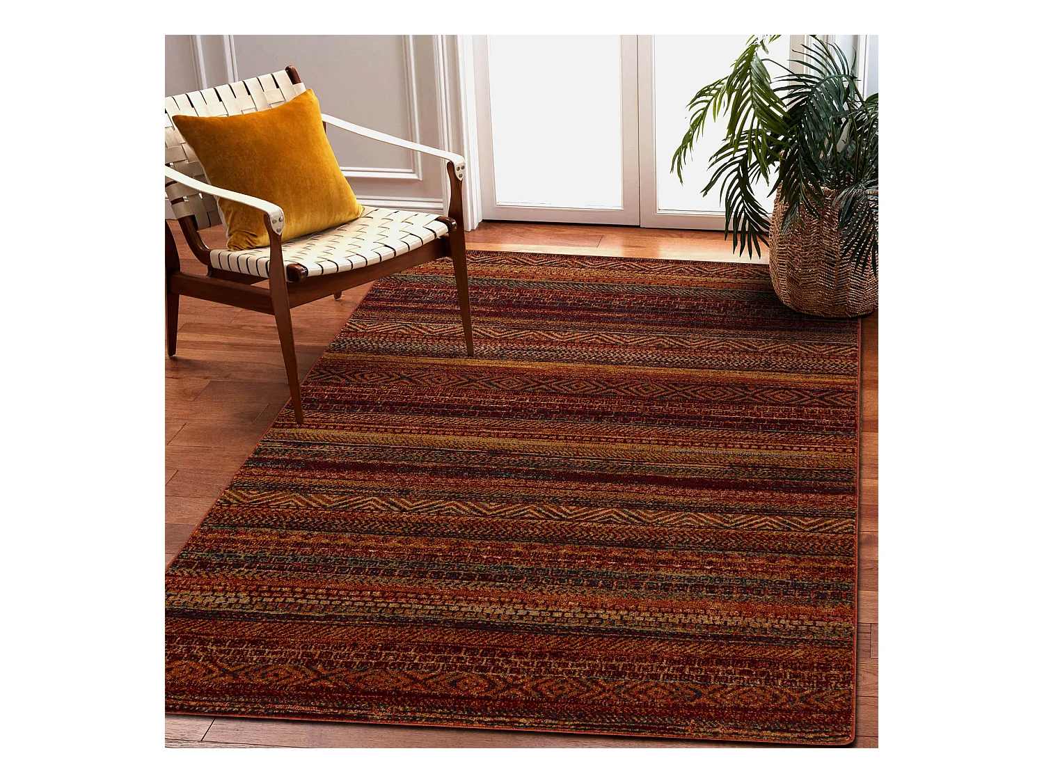 Tapis en laine OMEGA BAKU rouge 135x200 cm