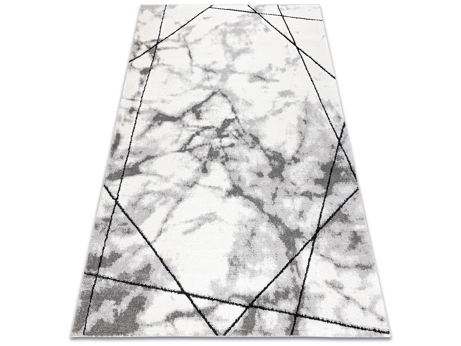 Tapis moderne COZY Lina, géométrique, marbre - Structural deux nivea 140x190 cm