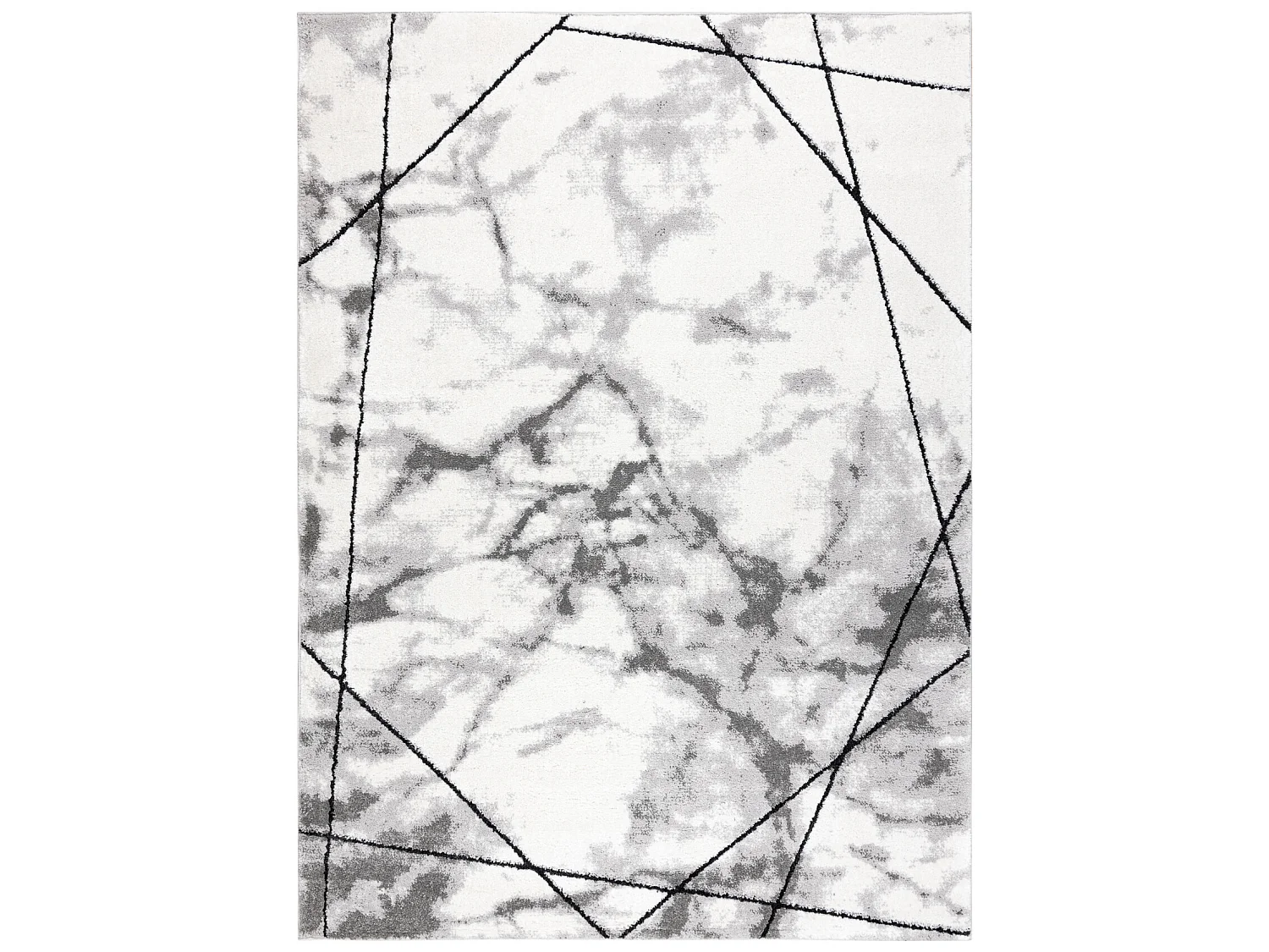 Tapis moderne COZY Lina, géométrique, marbre - Structural deux nivea 140x190 cm