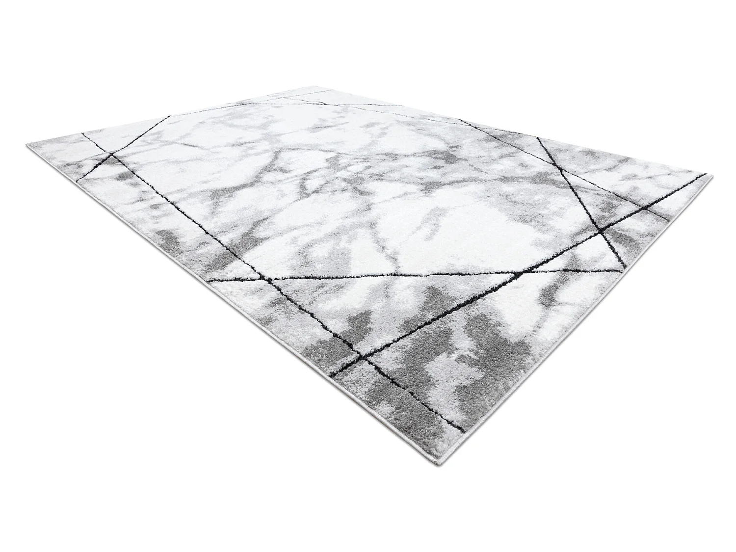 Tapis moderne COZY Lina, géométrique, marbre - Structural deux nivea 140x190 cm