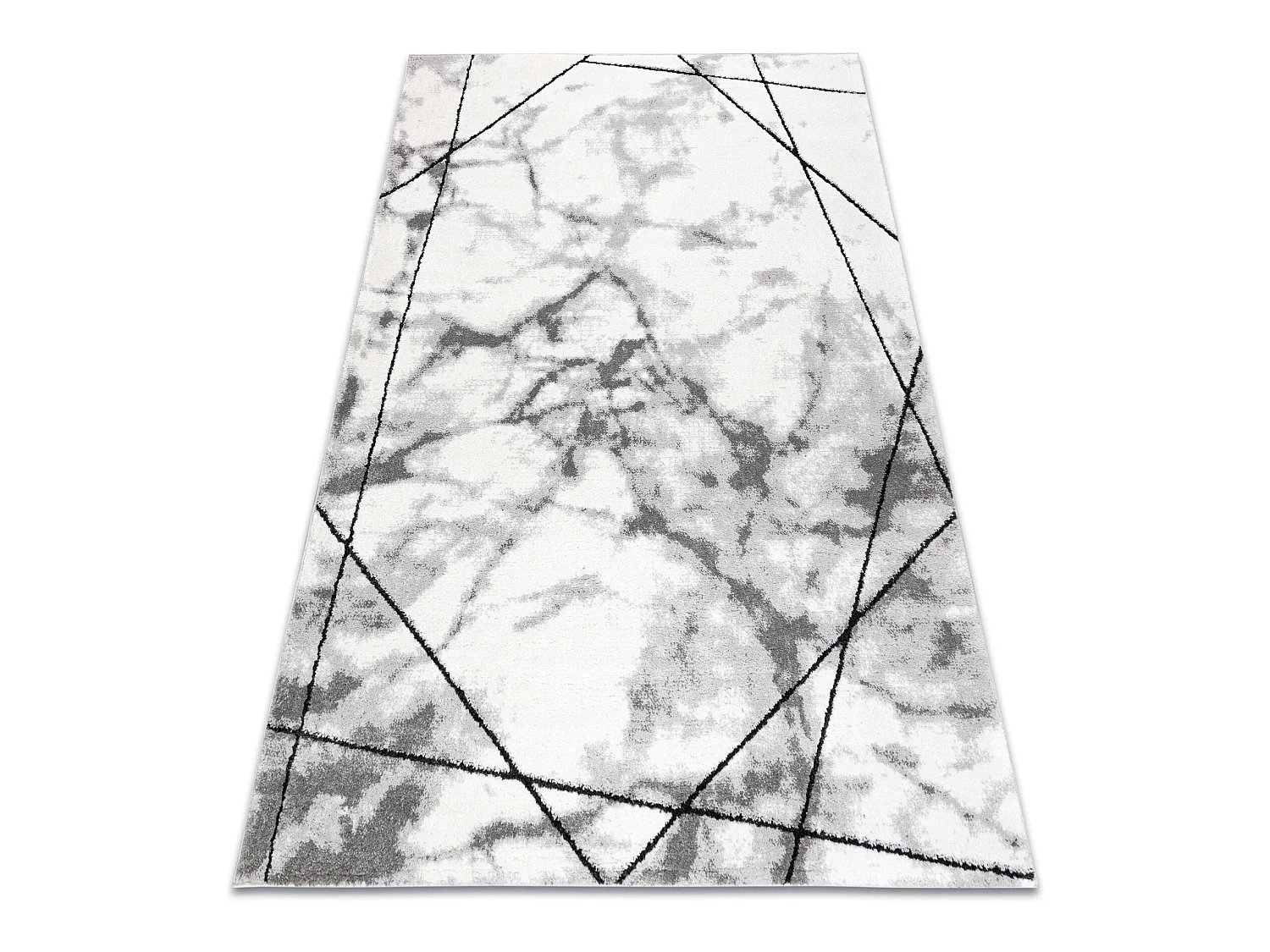 Tapijt modern COZY Lina, geometrisch , marmer - Structureel, twee pool 140x190 cm