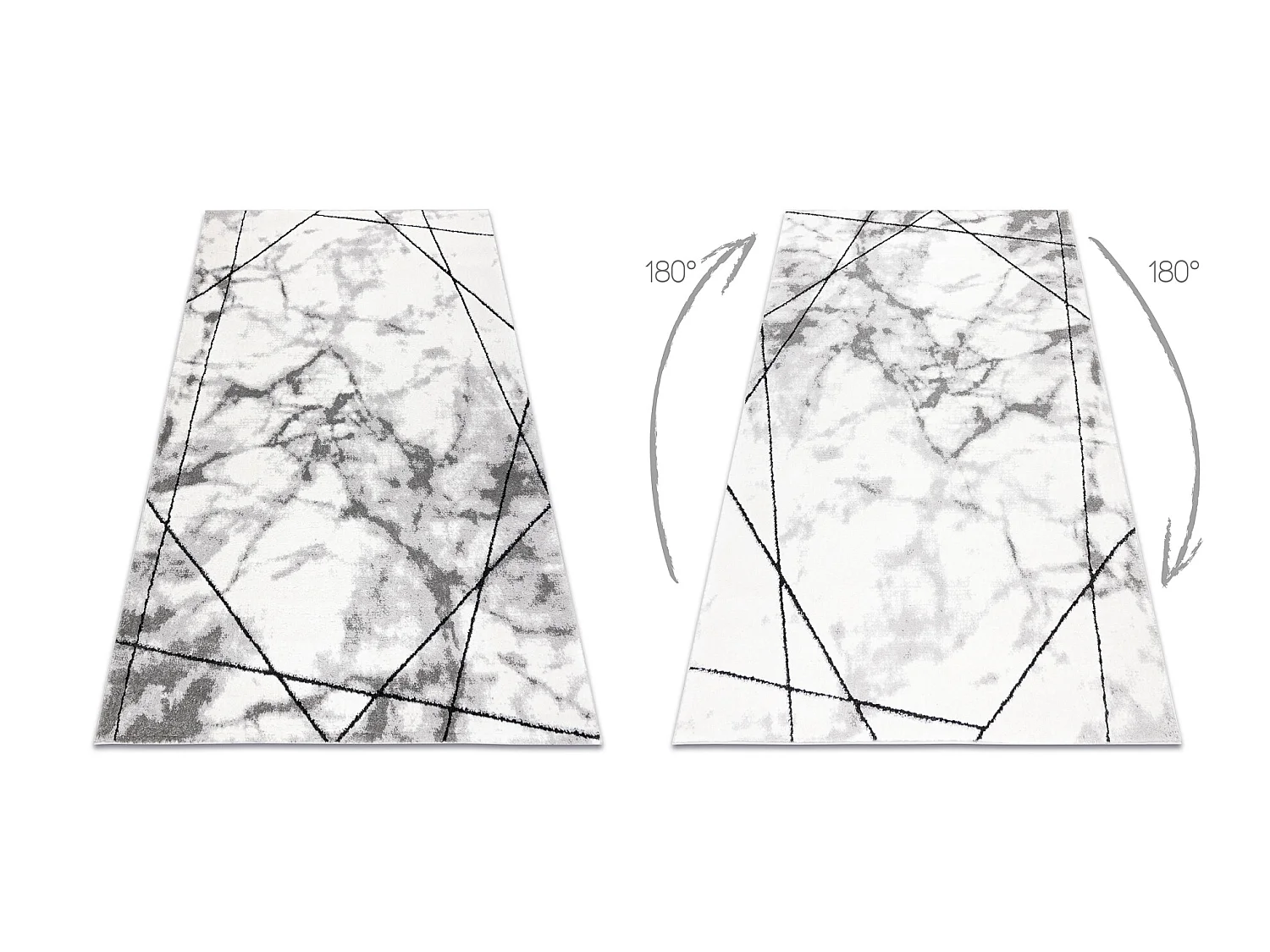 Tapijt modern COZY Lina, geometrisch , marmer - Structureel, twee pool 140x190 cm