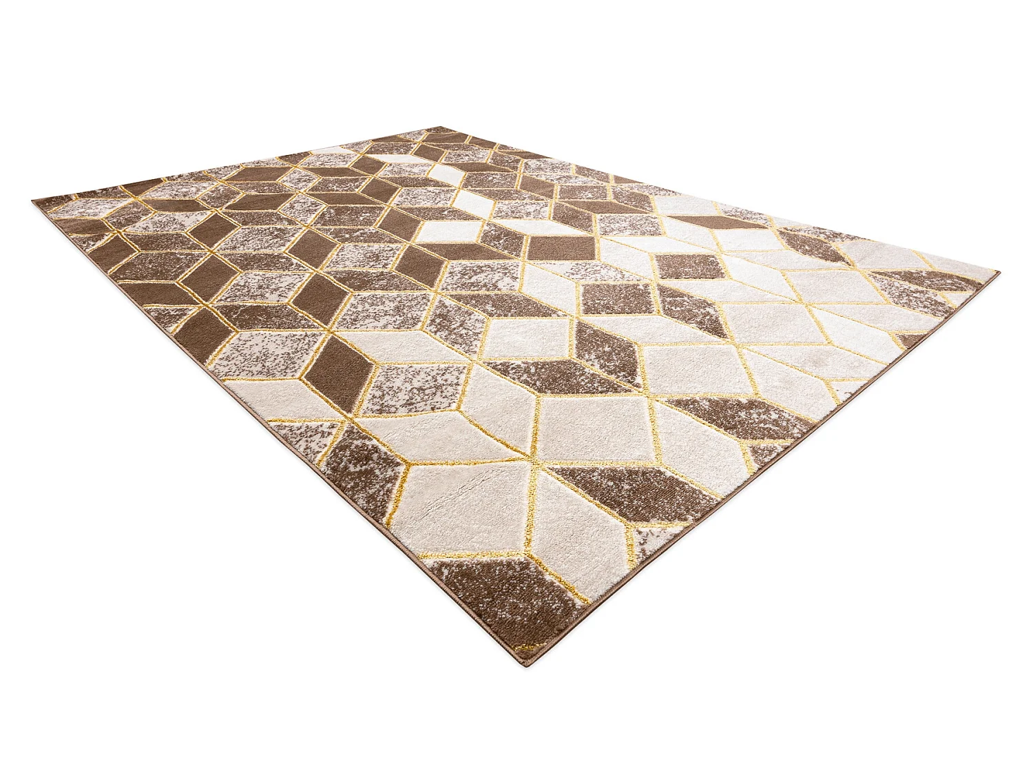 Modern MEFE Teppich B400 Würfel, geometrisch 3D - Strukturell zwei Eb 140x190 cm