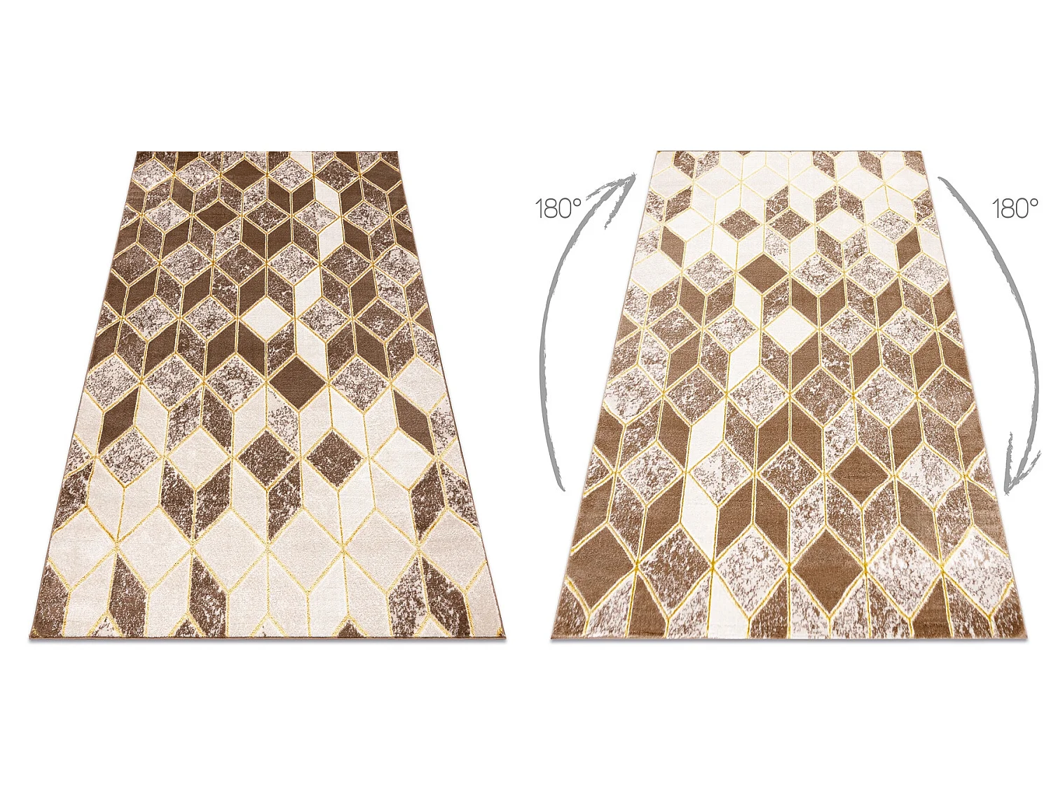 Tappeto MEFE moderno B400 Cubo, geometrico 3D - Structural due livelli 140x190 cm