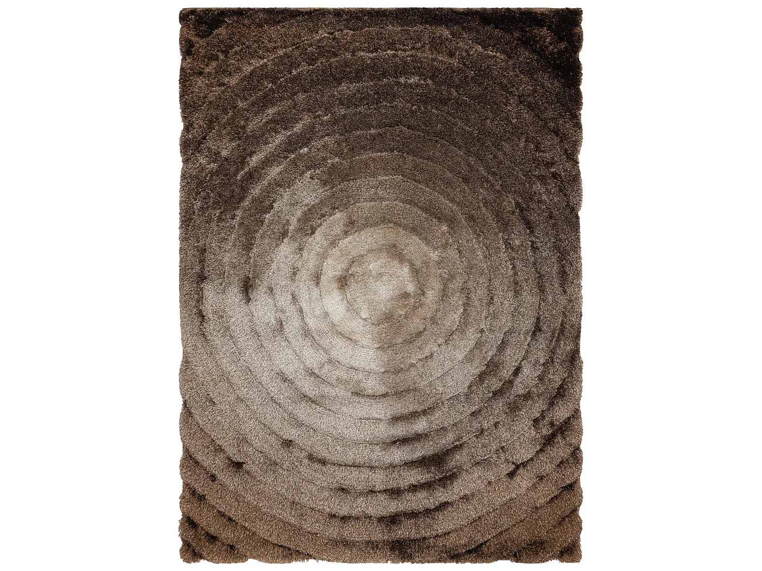 Tapijt shaggy FLIM 008-B7 modern, Wielen cirkels - Structureel, bruin 80x150 cm