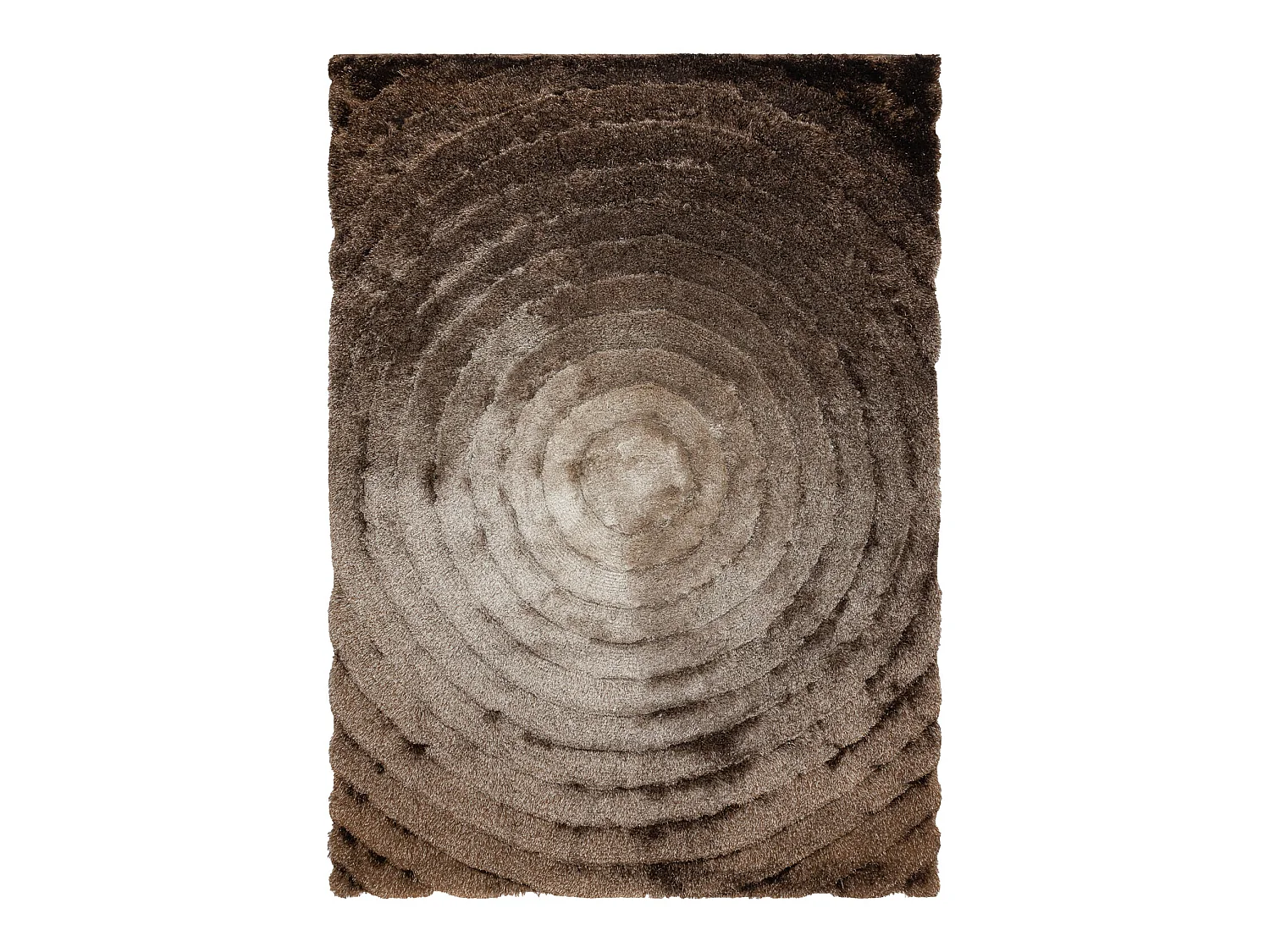 Tapis moderne FLIM 008-B7 shaggy, cercles - Structural marron 80x150 cm