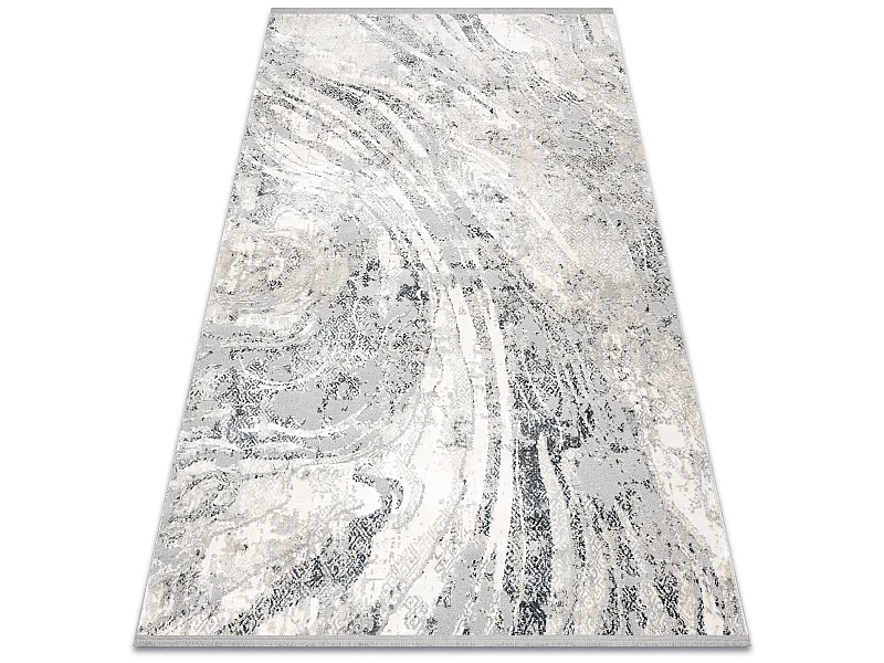 Tapete moderno TULS estrutural, franjas 51328 Vintage, Abstração mar 140x190 cm