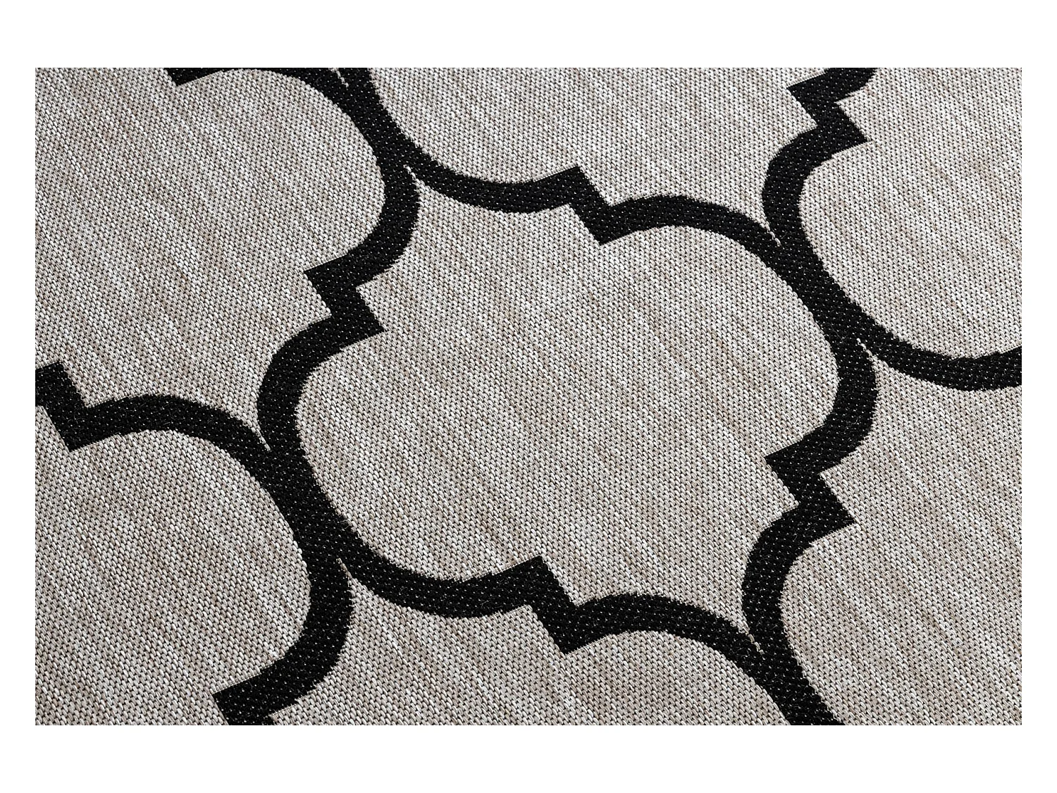 Sisal tapijt SISAL FLOORLUX 20608 , klaver Marokkaanse , trellis zilve 120x170 cm