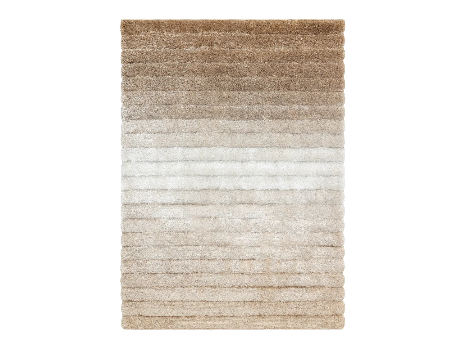 Tapijt shaggy FLIM 007-B2 modern, Strips - Structureel, beige 80x150 cm