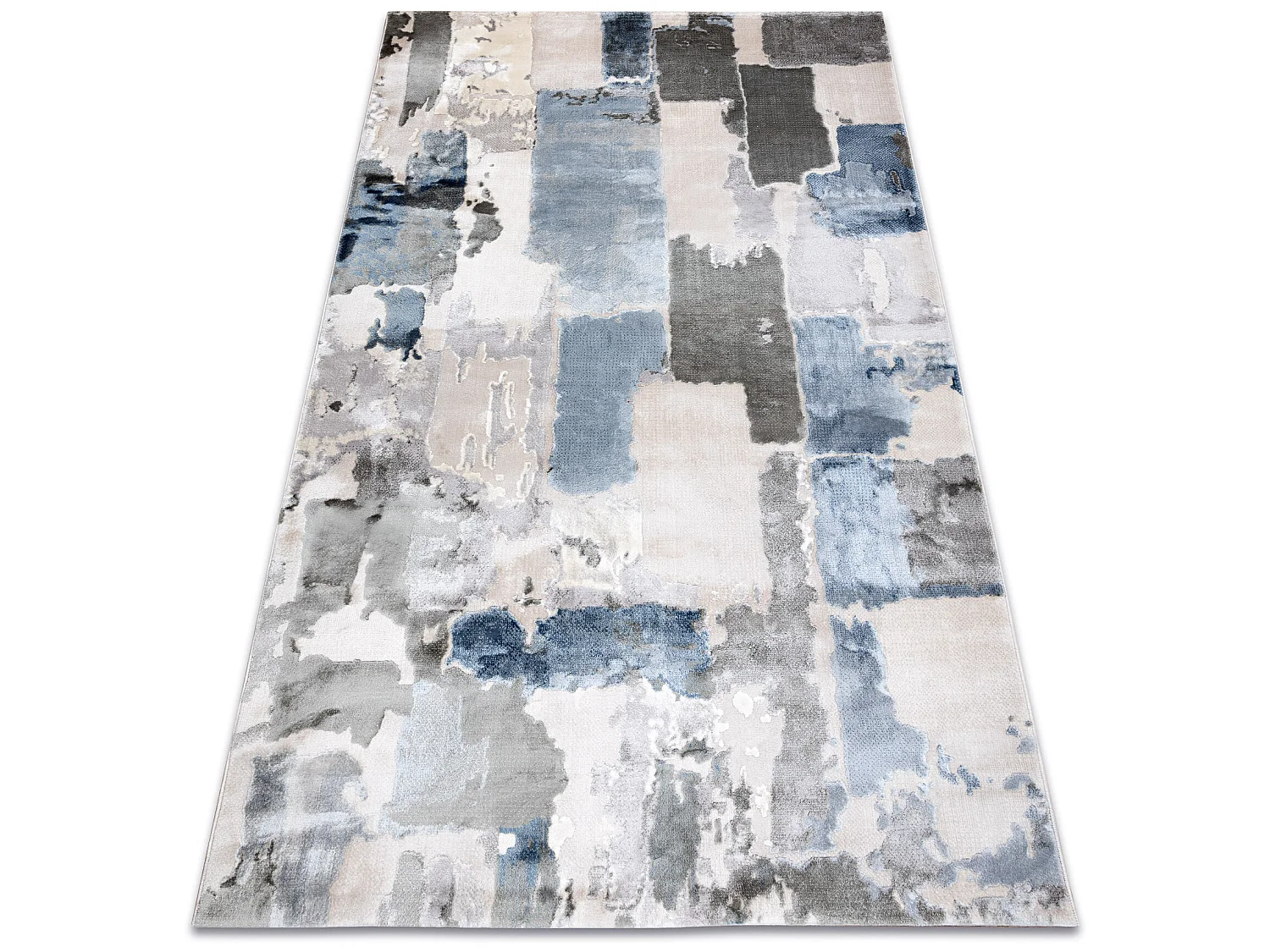 Tapis ACRYLIQUE ELITRA 6215 Abstraction vintage gris / bleu 160x230 cm