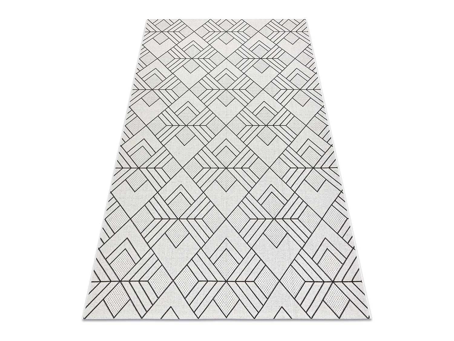 Sisal tapijt SISAL FLAT 48731960 Vierkant , ruit, geometrisch , crème 140x200 cm