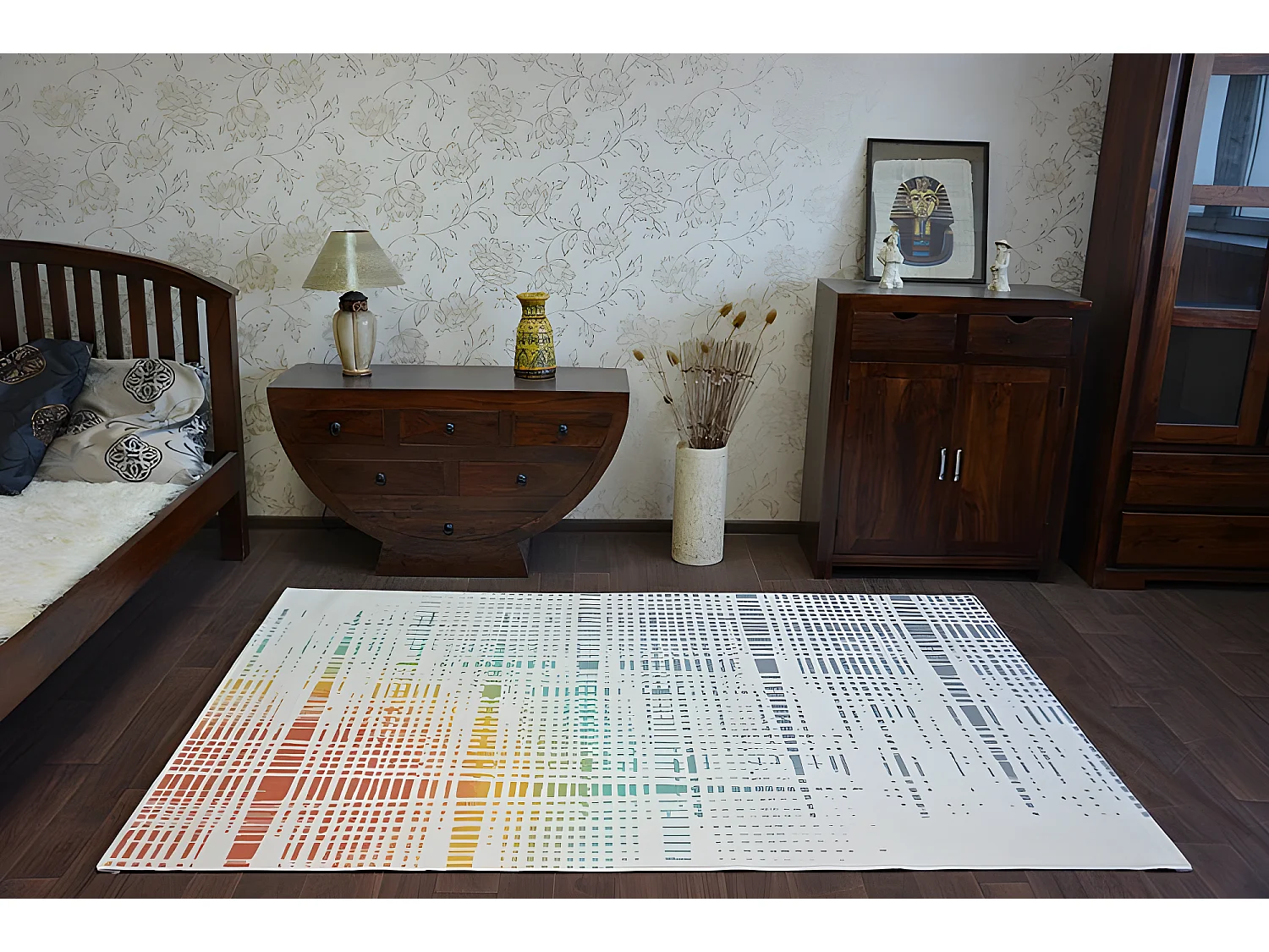 Tapis SCANDI 18216/063 - RAYURES À CARREAUX 160x230 cm