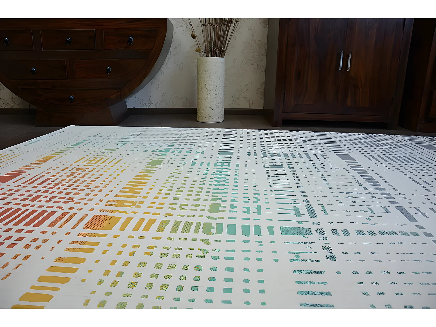 Tapis SCANDI 18216/063 - RAYURES À CARREAUX 160x230 cm