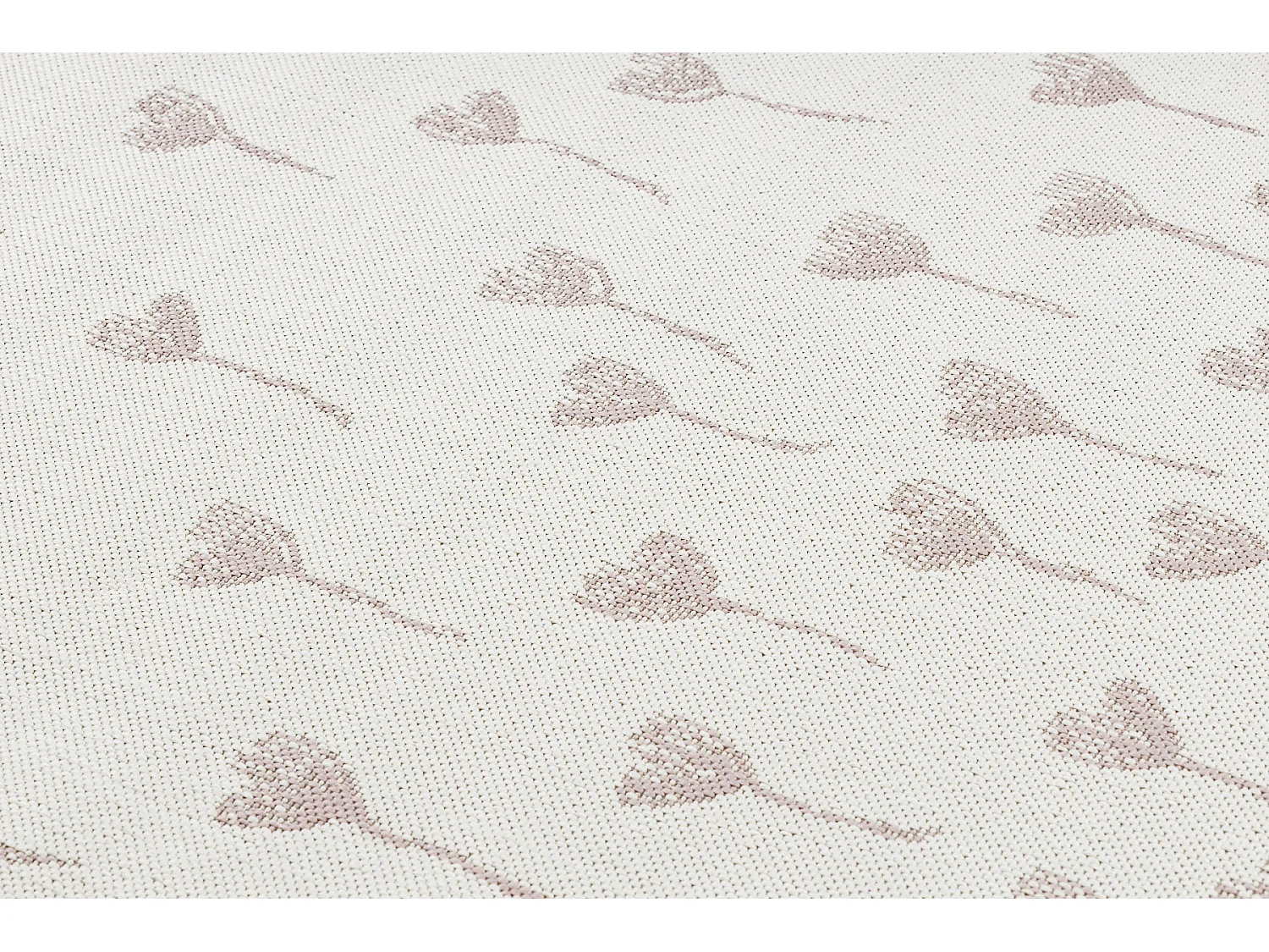 Sisal tapijt SISAL FLAT 48779/526 Bloemetje crème / rozekleuring 160x230 cm