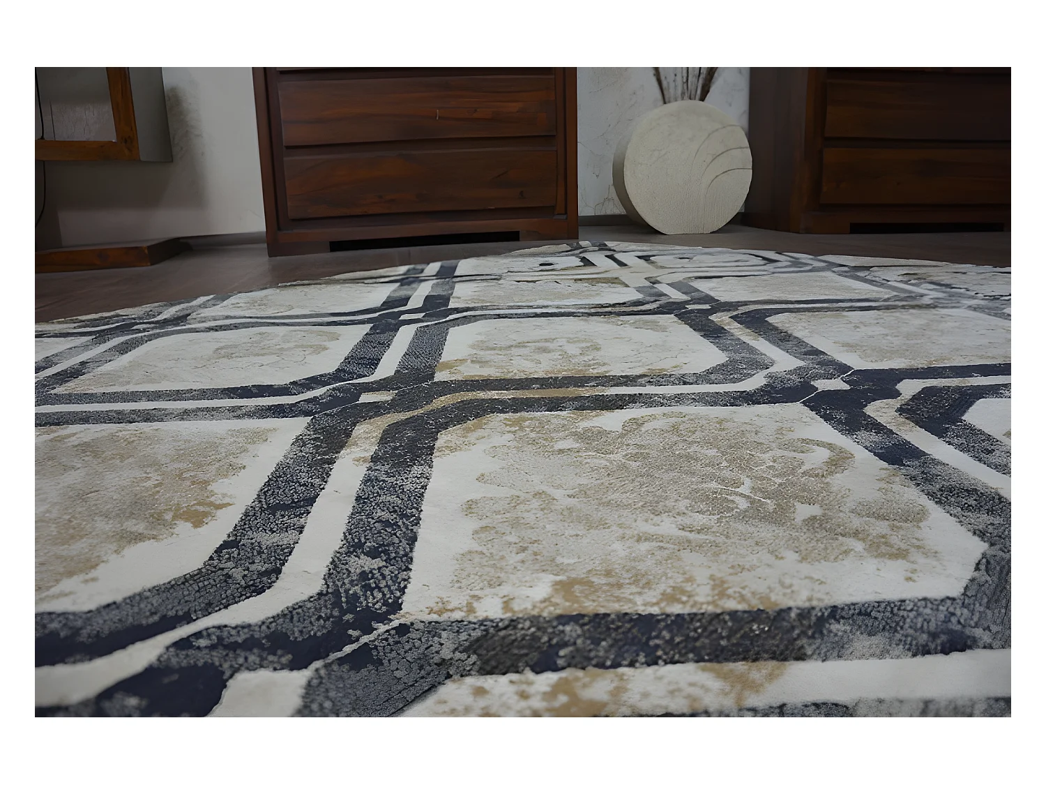 Tapijt DROP JASMIN 031 Fog/donkerblauw  200x290 cm