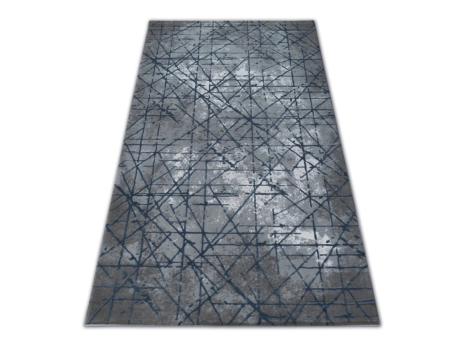 Tapis ACRYLIQUE VALENCIA 3949 INDUSTRIAL gris / bleu 120x180 cm