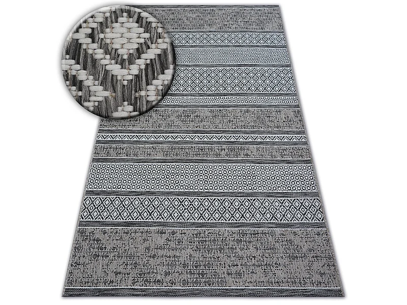 Sisal tapijt SISAL LOFT 21118 BOHO ivoor/zilver/grijskleuring 120x170 cm