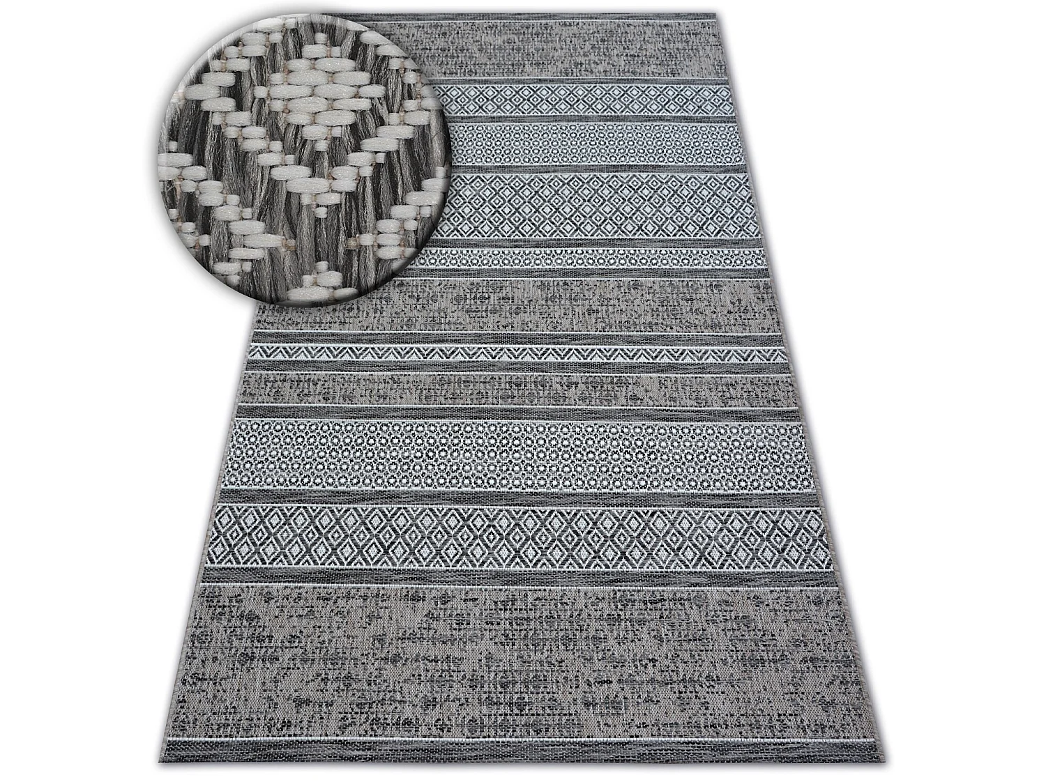 Sisal tapijt SISAL LOFT 21118 BOHO ivoor/zilver/grijskleuring 120x170 cm