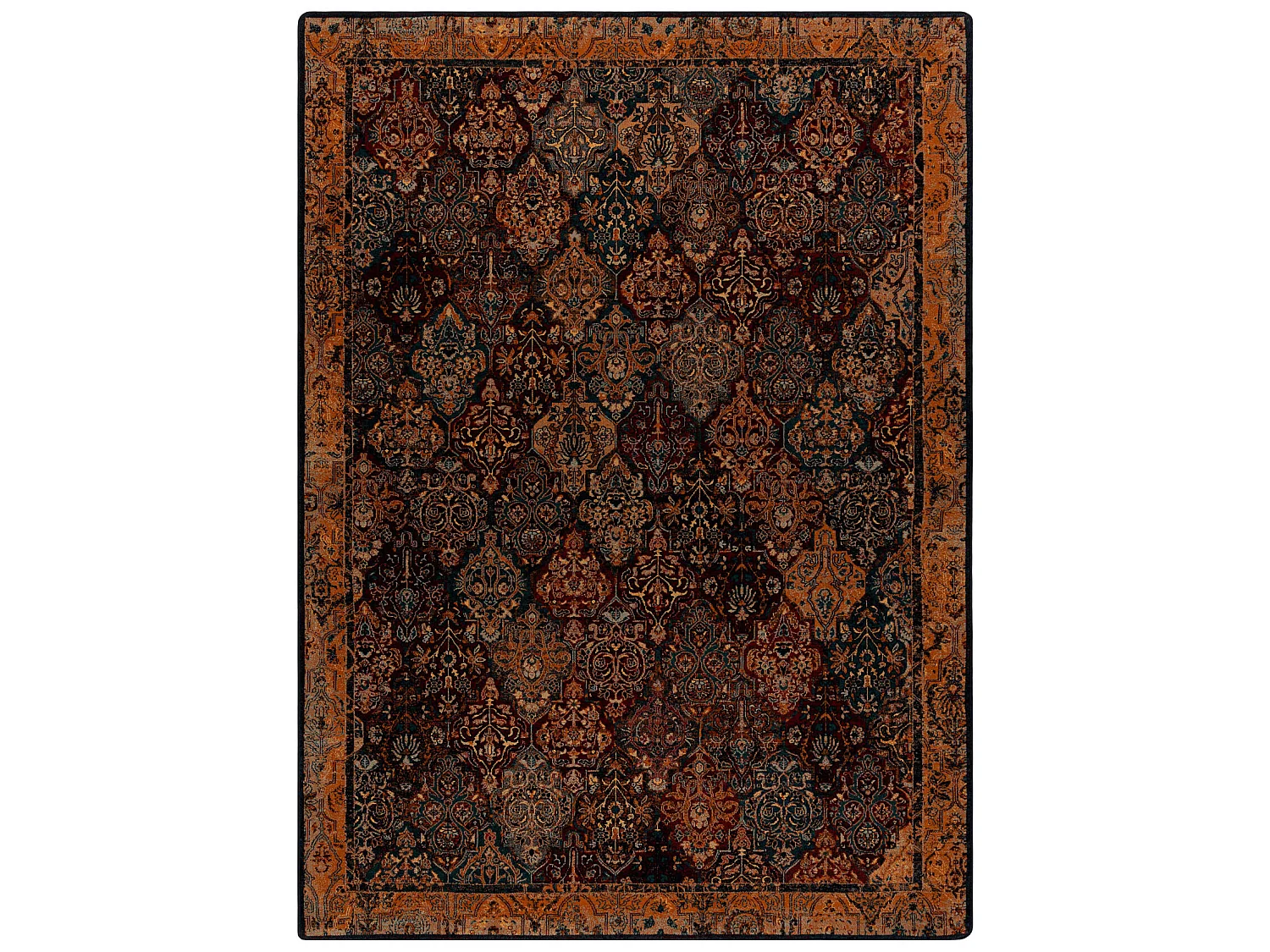 Tapis en laine SUPERIOR KAIN cuivre 135x200 cm