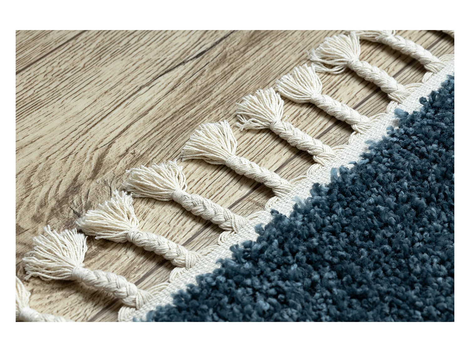 Tapijt BERBER 9000 blauwrand , Barber , marokkaanse shaggy 140x190 cm