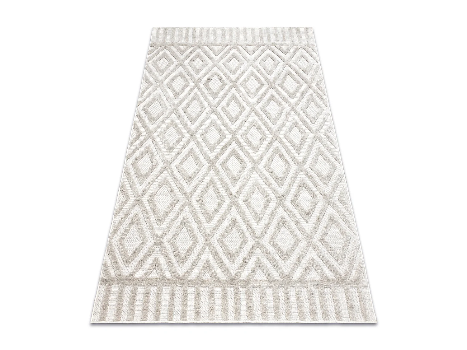 Tapis SANTO SIZAL 58377 diamants, géométrique, zigzag beige 120x170 cm