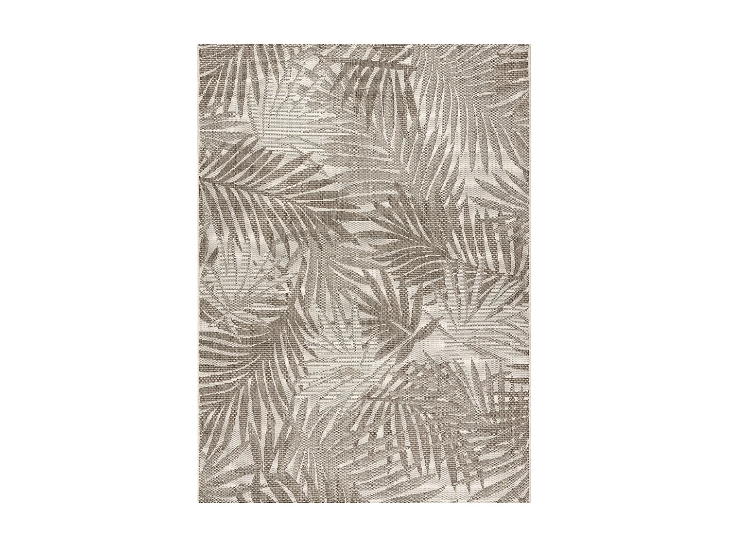 TAPIS EN CORDE SIZAL FLOORLUX 20504 FEUILLES szampański / gris foncé 160x230 cm