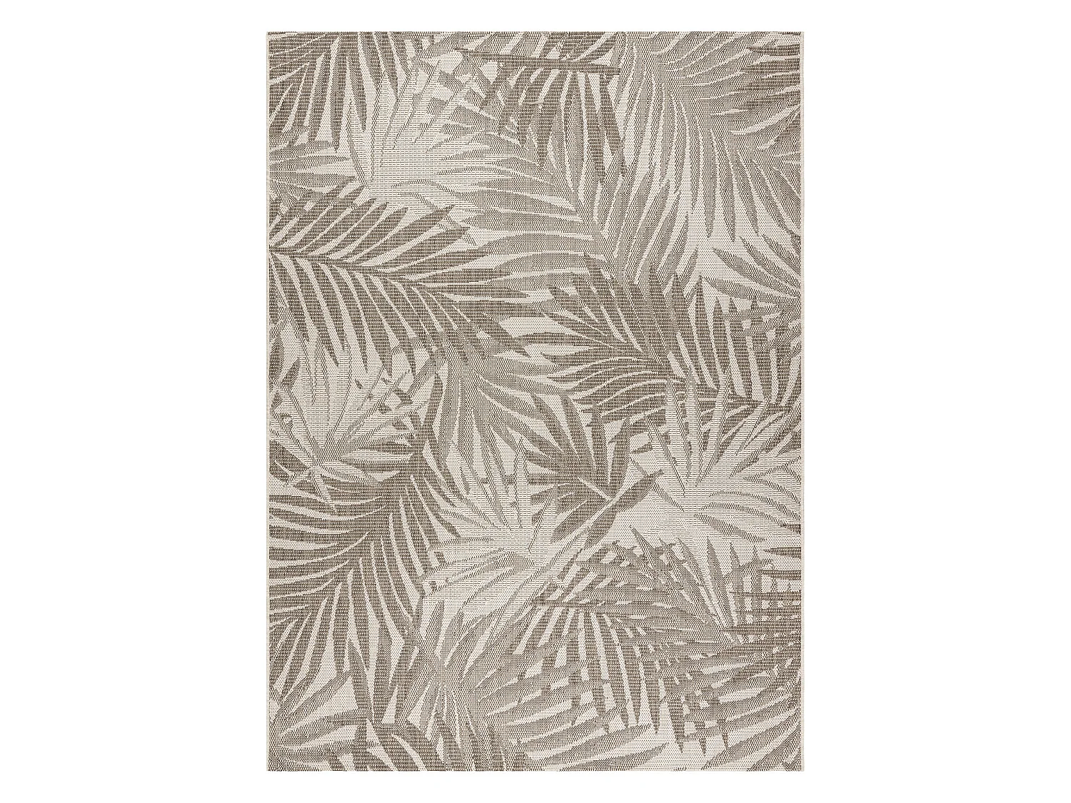 TAPIS EN CORDE SIZAL FLOORLUX 20504 FEUILLES szampański / gris foncé 160x230 cm