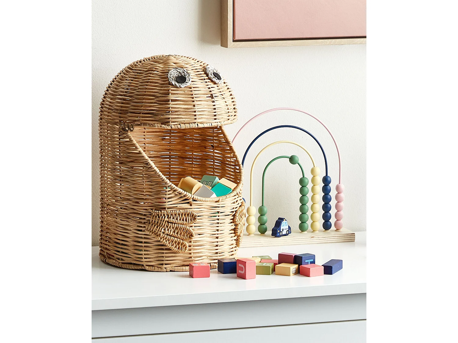 Panier enfants Monstre HORMUZ Rotin Naturel