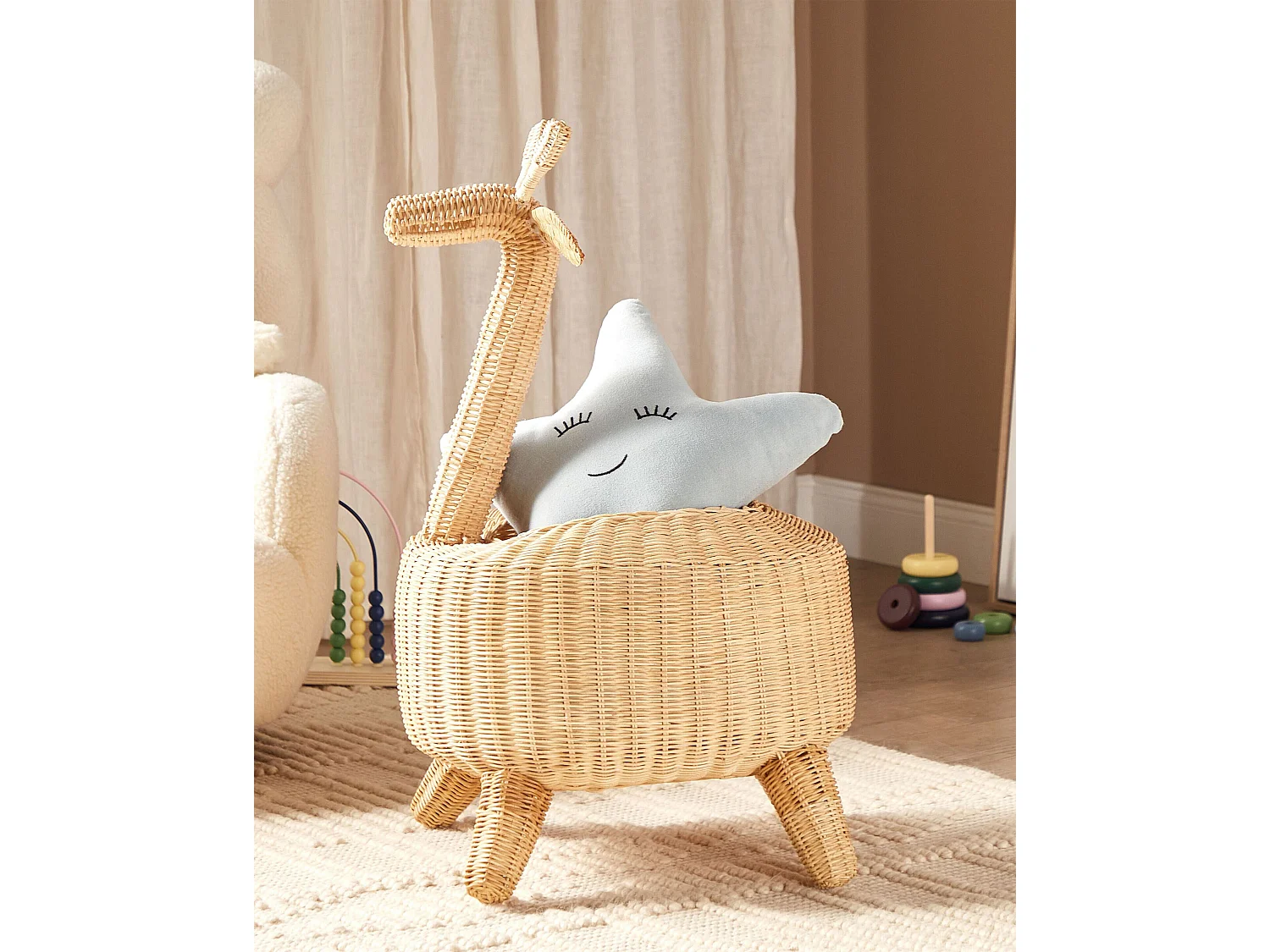 Panier enfants Girafe HAINAN Rotin Naturel