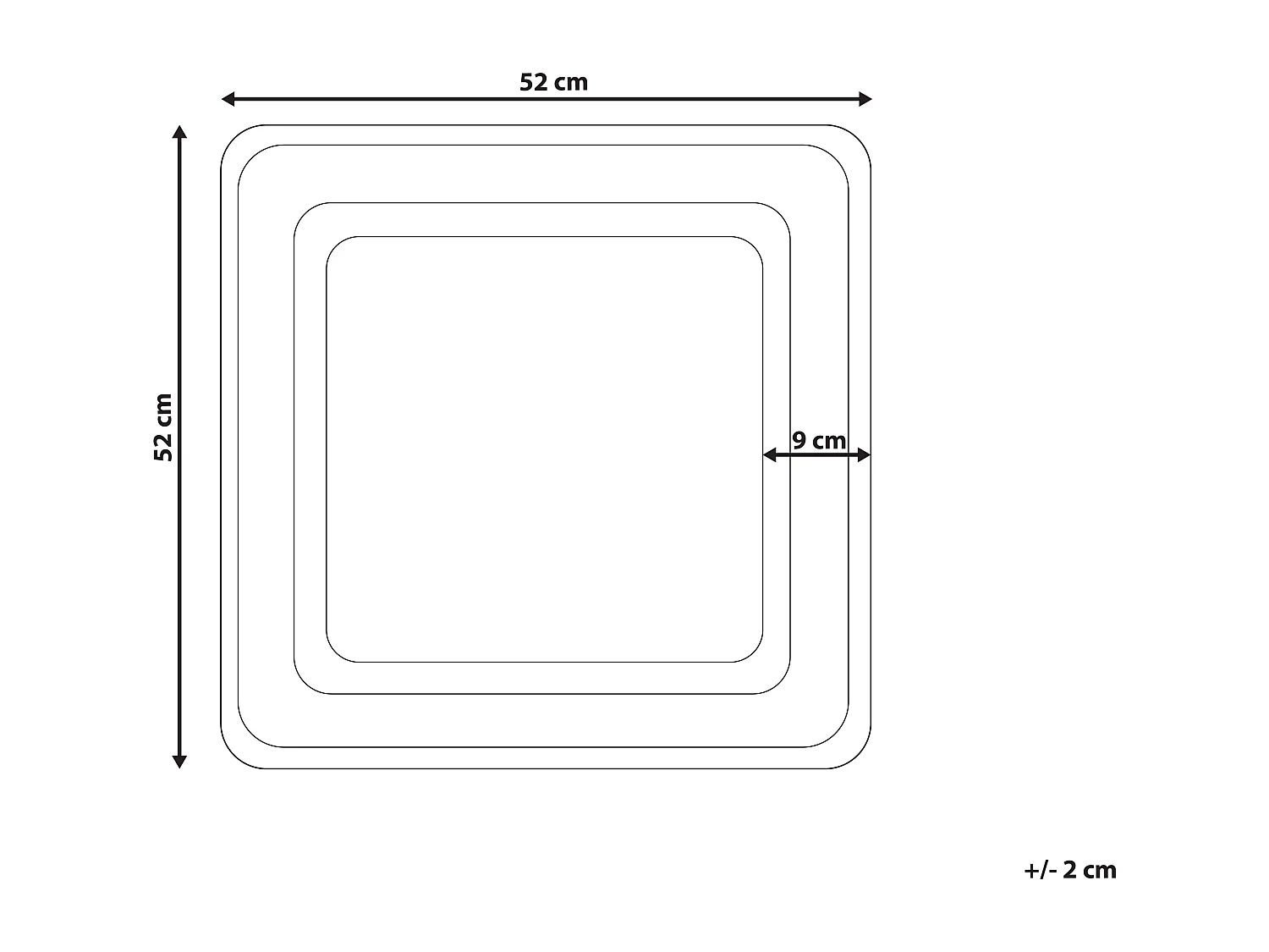 Wandspiegel LANGLI 52 cm 52 cm Geflecht Naturfarben