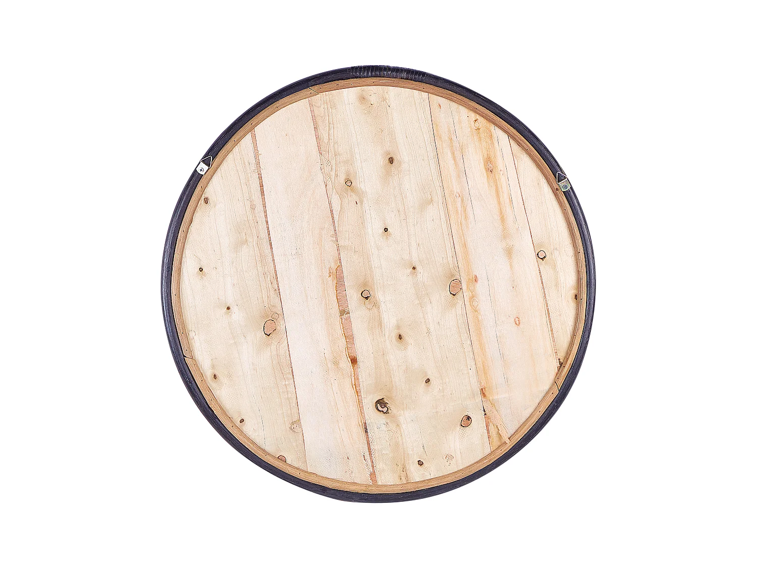 Wandspiegel DAKSA 60 cm 60 cm Rattan Schwarz