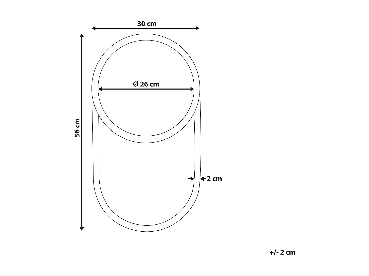 Espelho BALEAL 30 cm 56 cm Rattan Natural