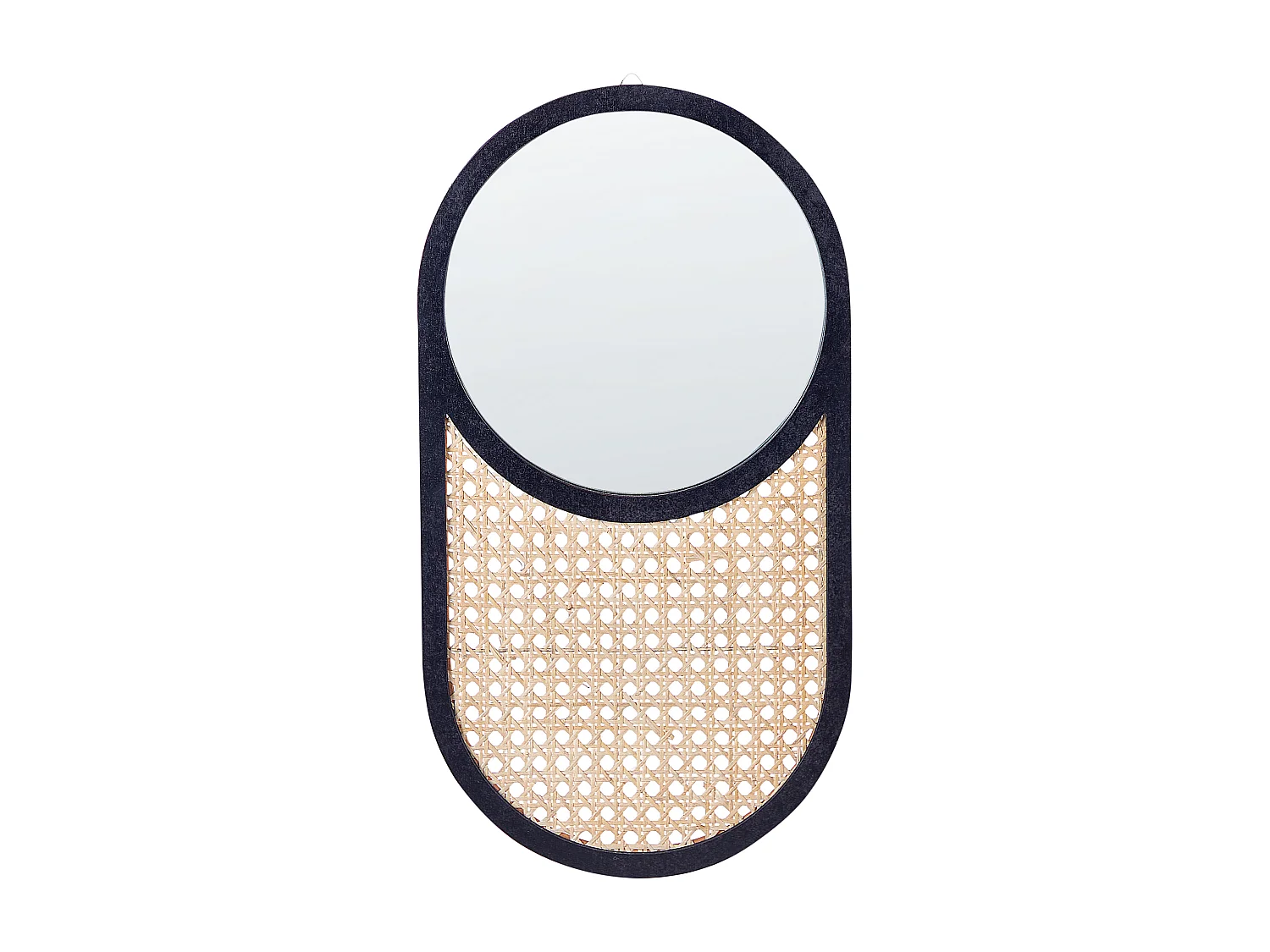 Wandspiegel BALEAL 30 cm 56 cm Rattan Naturfarben