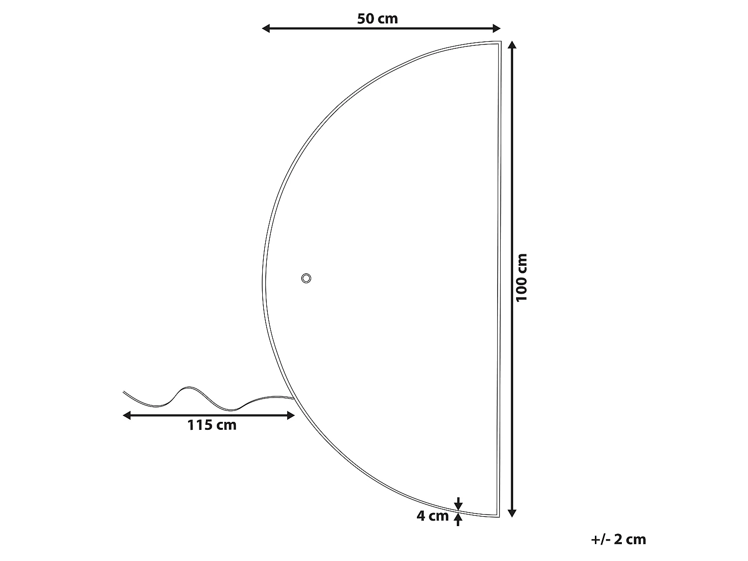 Miroir de salle de bain LED LOUE 50 cm 100 cm Argenté