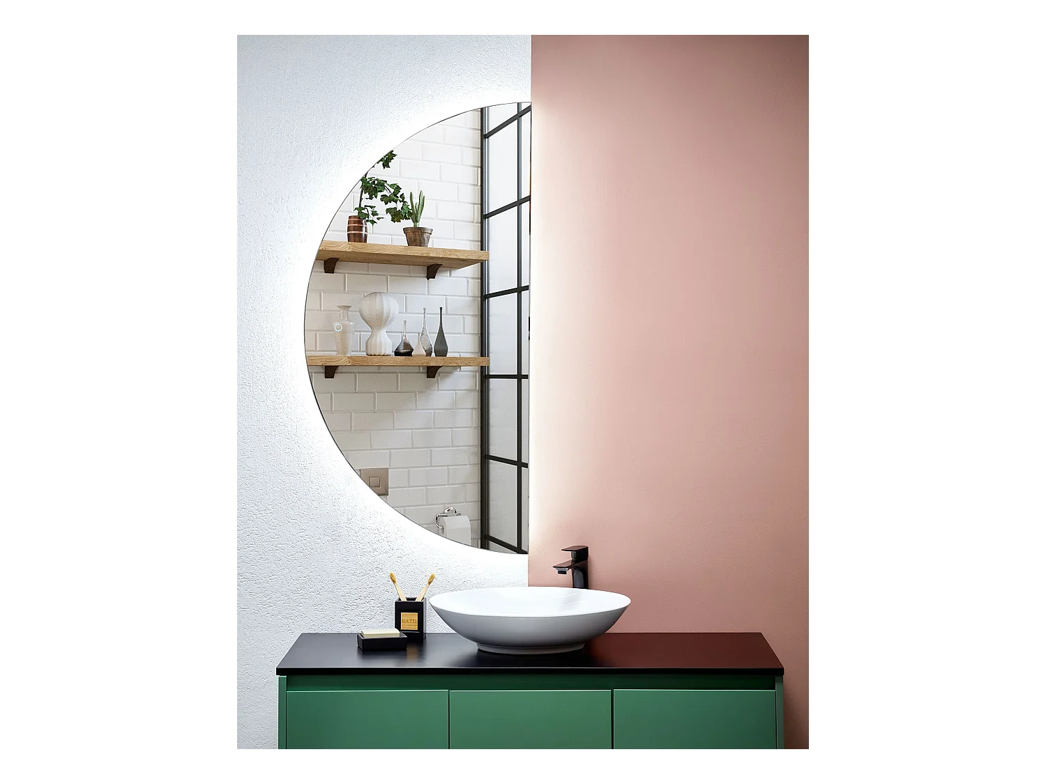 Miroir de salle de bain LED LOUE 60 cm 120 cm Argenté