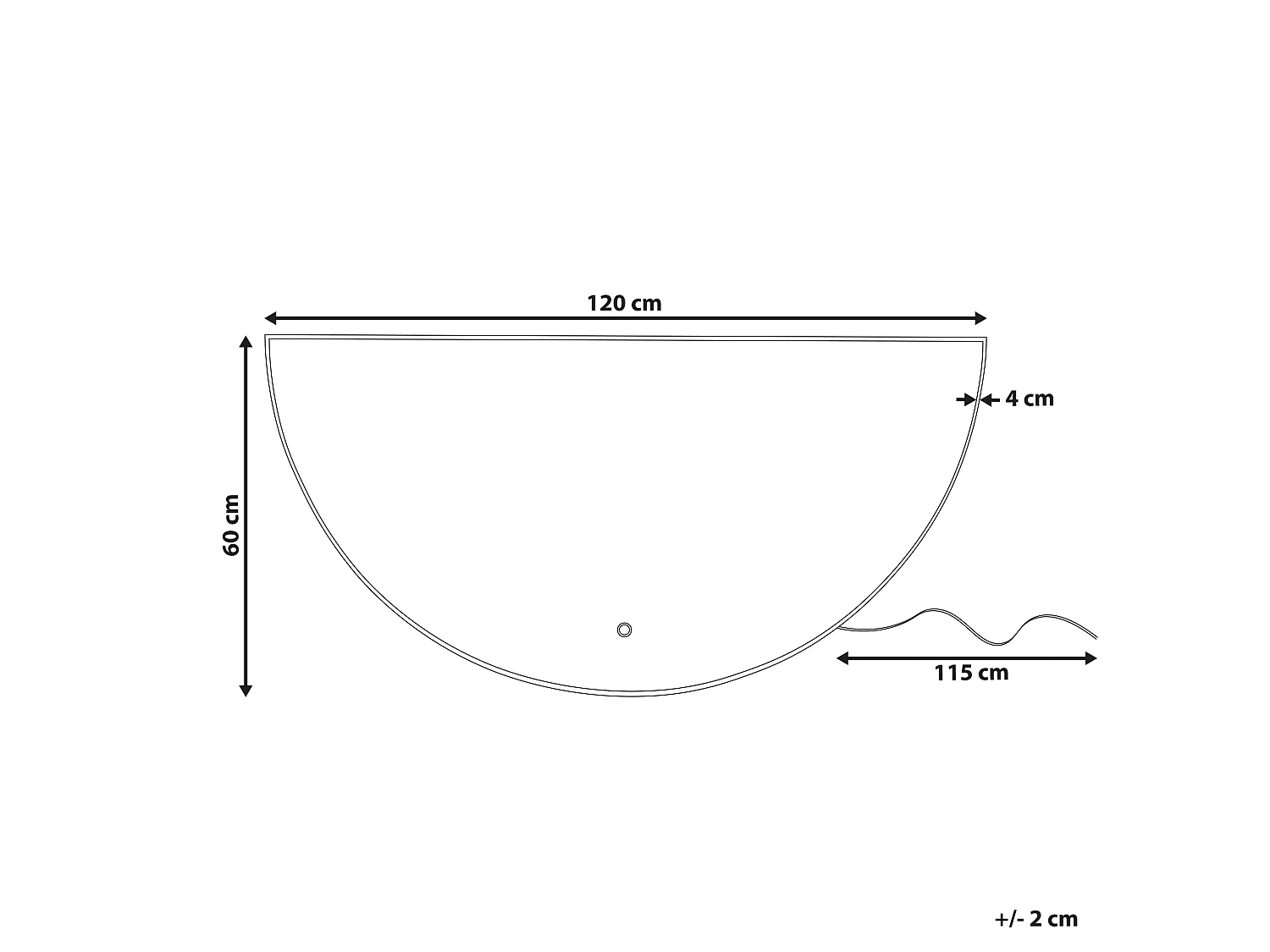 LED-Badezimmer-Spiegel LOUE 60 cm 120 cm Silber