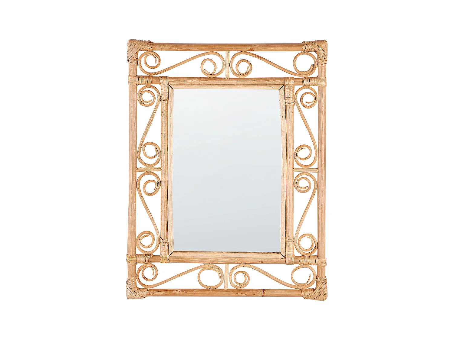 Miroir AMANU 41 cm 52 cm Rotin Naturel