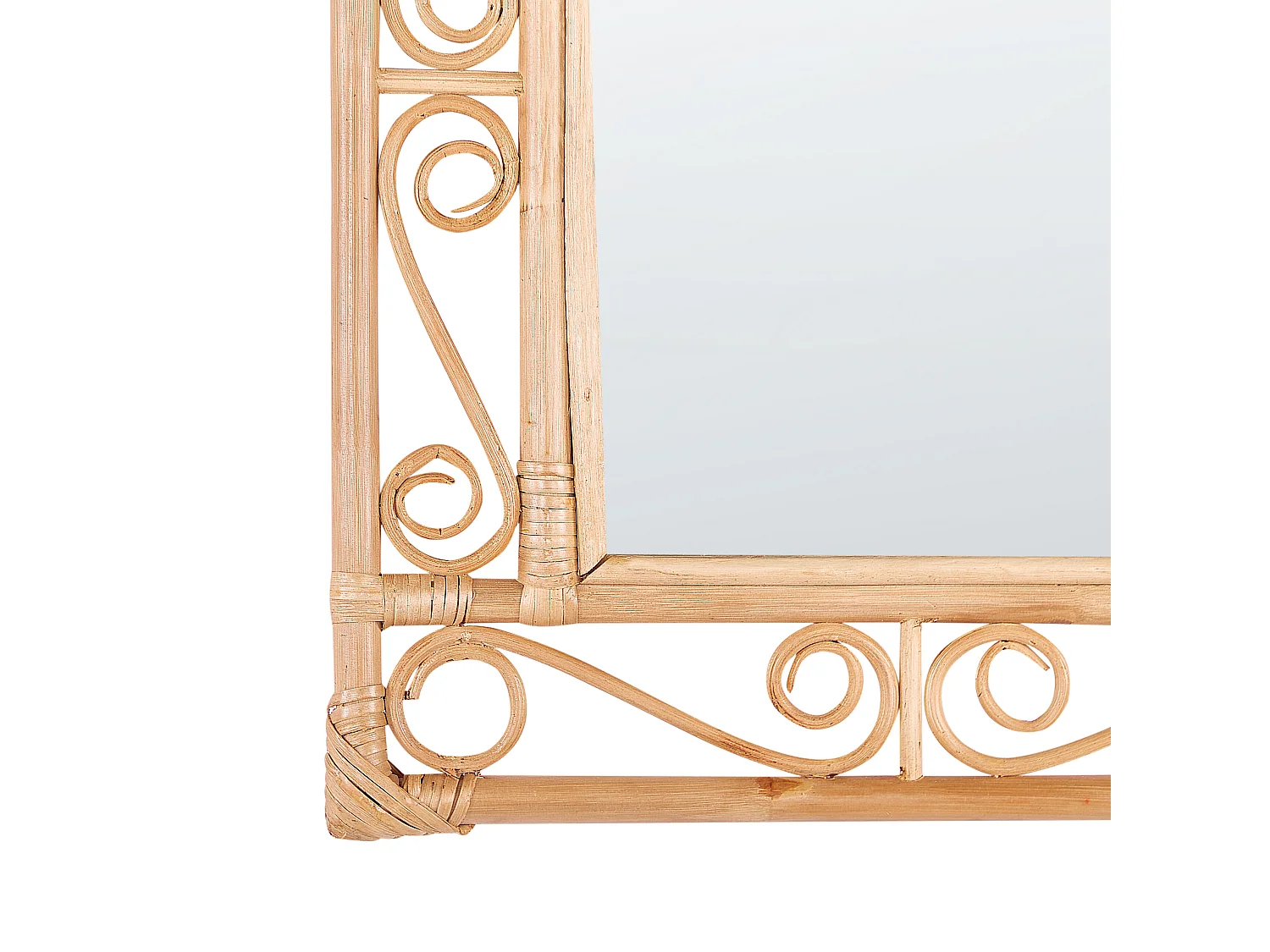 Miroir AMANU 41 cm 52 cm Rotin Naturel