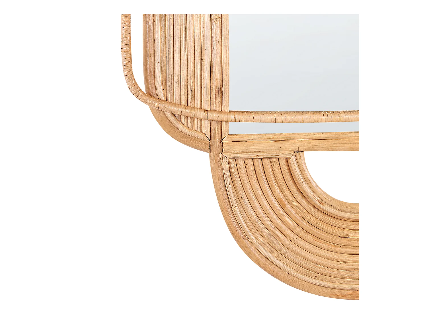 Specchio ALCORN 70 cm 90 cm Rattan Naturale